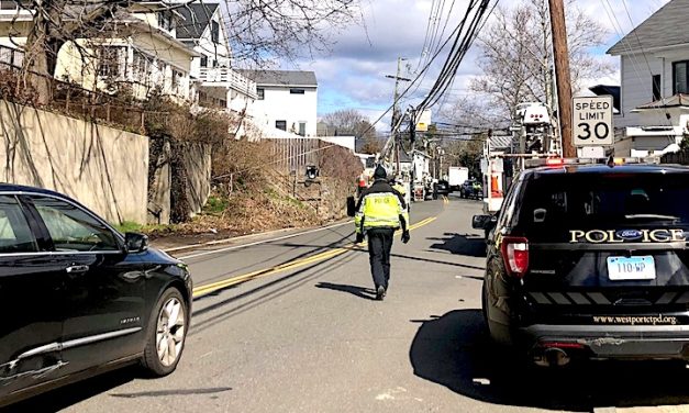 Alert: Downed wires close part of Saugatuck Avenue to traffic