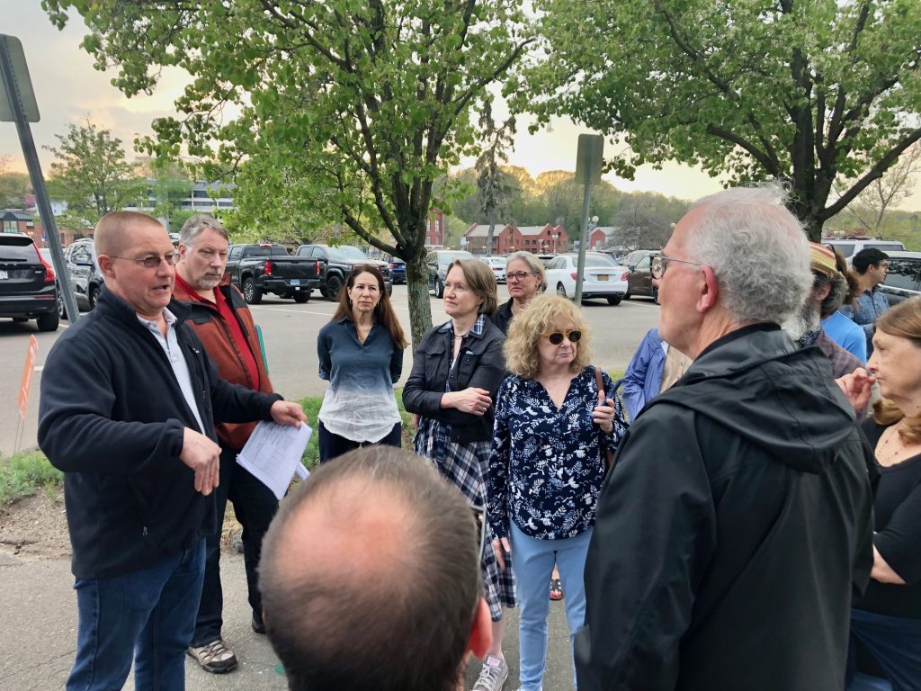 Public Works officials, RTM members and others at Jesup Green.
