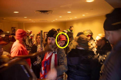 A photo inside the Capitol, said to be of Benjamin Cohen.