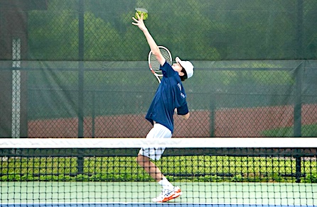Staples’ Robert Jacob in action during the FCIAC playoffs.