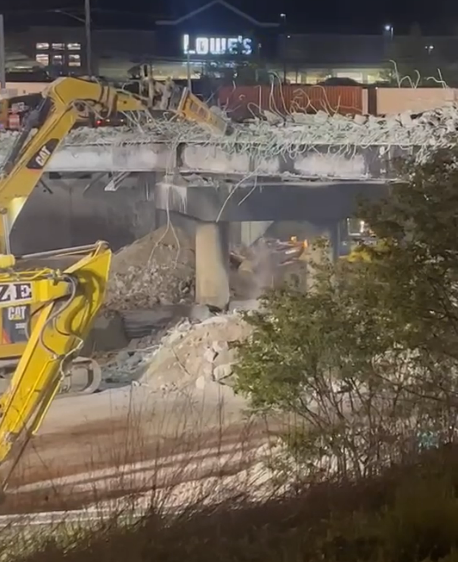 Overnight demolition work continues in Norwalk. / Norwalk Police Department