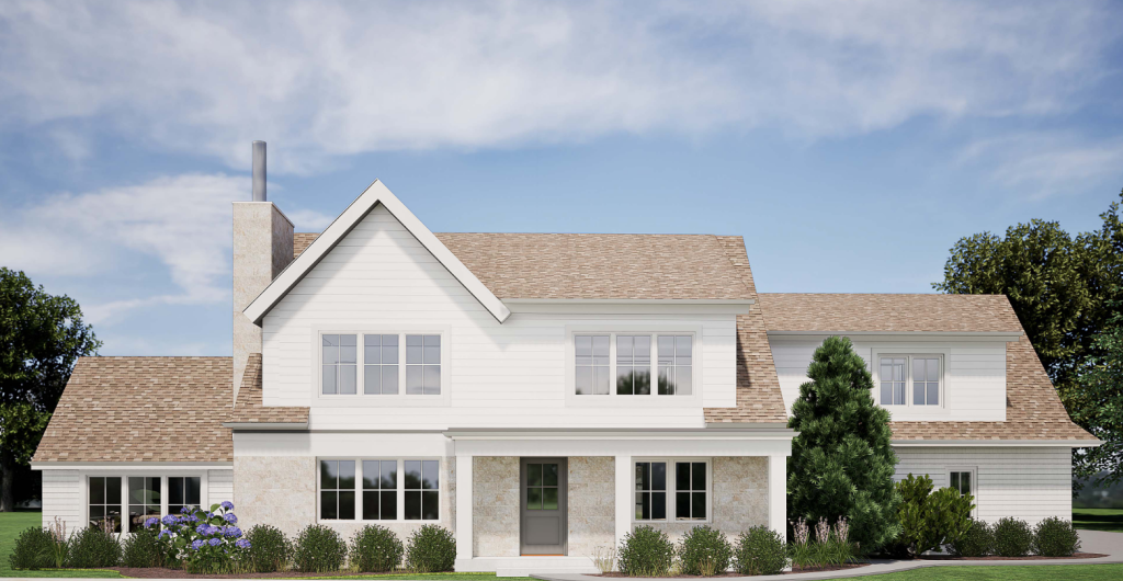 Rendering of new house. / Trillium Architects