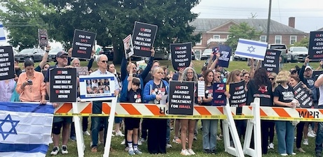 United Nations visitors confronted by protest claiming anti-Israel bias