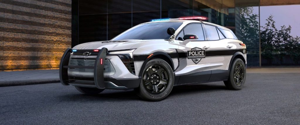 Chevy's police edition Blazer electric vehicle. / Chevrolet Newsroom