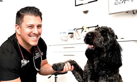 Veterinarian Dr. Phillip Putter owns and operates Spot On Vet with his wife, Rebecca Putter. Their new business on Post Road East joins the couple’s first Spot On Vet center in Stamford.