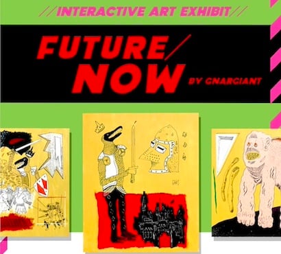 Pop-up display of Kazer artwork set