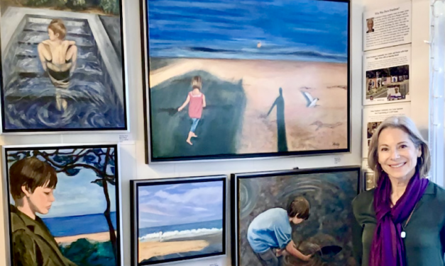 Oil paintings exhibited at Westport Book Shop