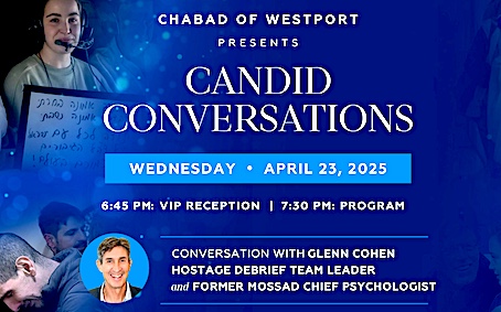 Leader of Israeli hostage debrief team to speak at Chabad of Westport