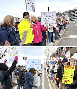 Westporters lend a big hand to nationwide ‘Hands Off’ protests