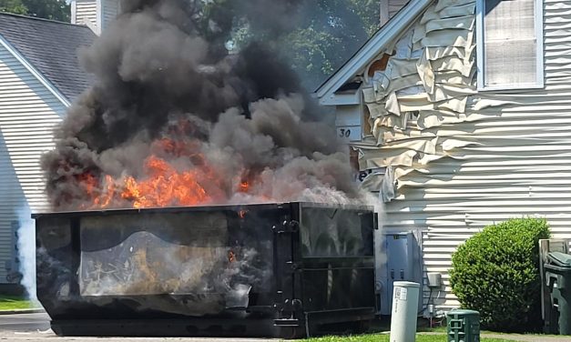 Firefighters quickly knock down Hales Court dumpster fire