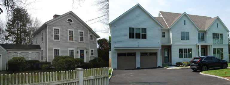 4 Baker Avenue, old and new - Photo Town of Westport, Westport Journal
