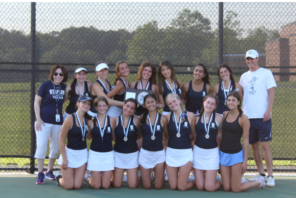 The Staples girls tennis team was runner-up in the Class LL State Tournament. Photo contributed by Jennifer Wider