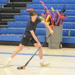 Staples athletes compete in floor hockey game
