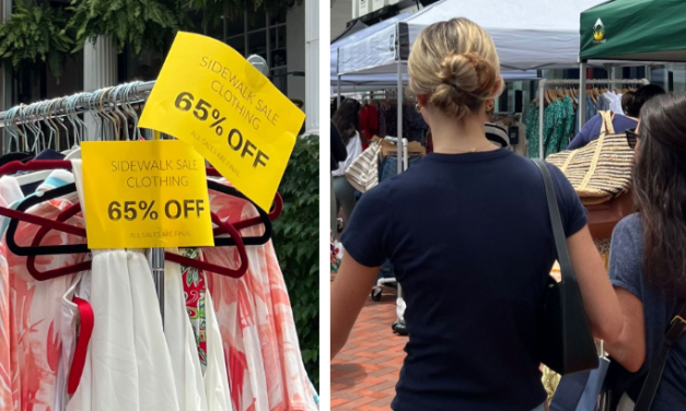 Shoppers converge on downtown