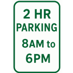 Two-hour parking signs going up downtown Monday