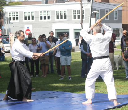 Stick fighting at the 2024 festival