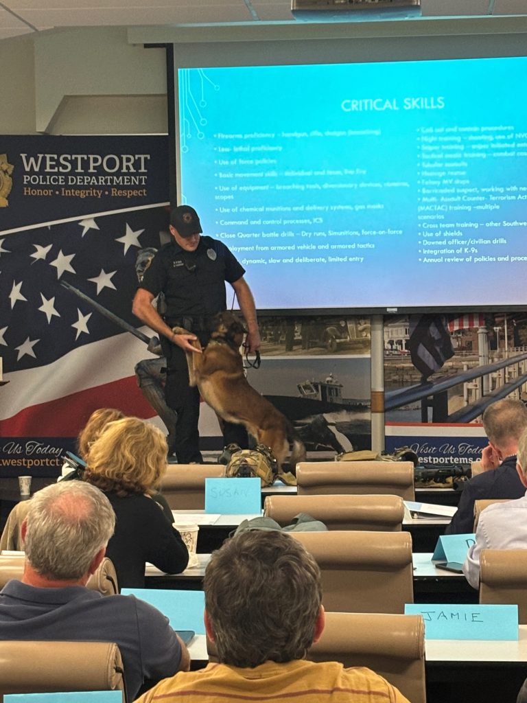 K-9 training - Photo Westport Police Department