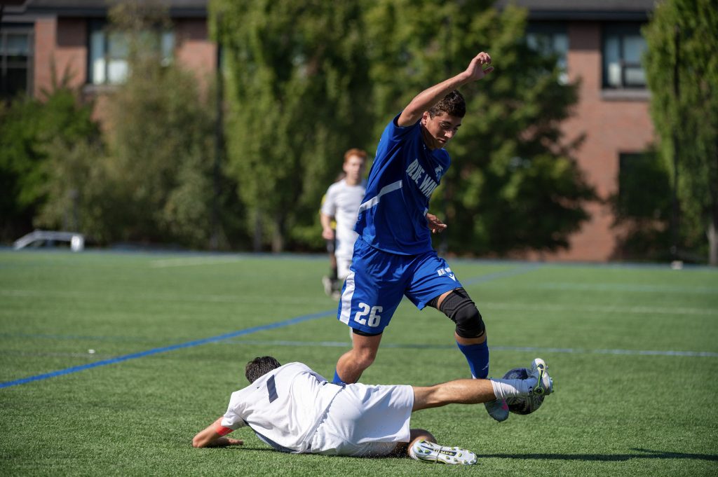 Gabe Duque lays it all out on defense - Photo Ryan Allen