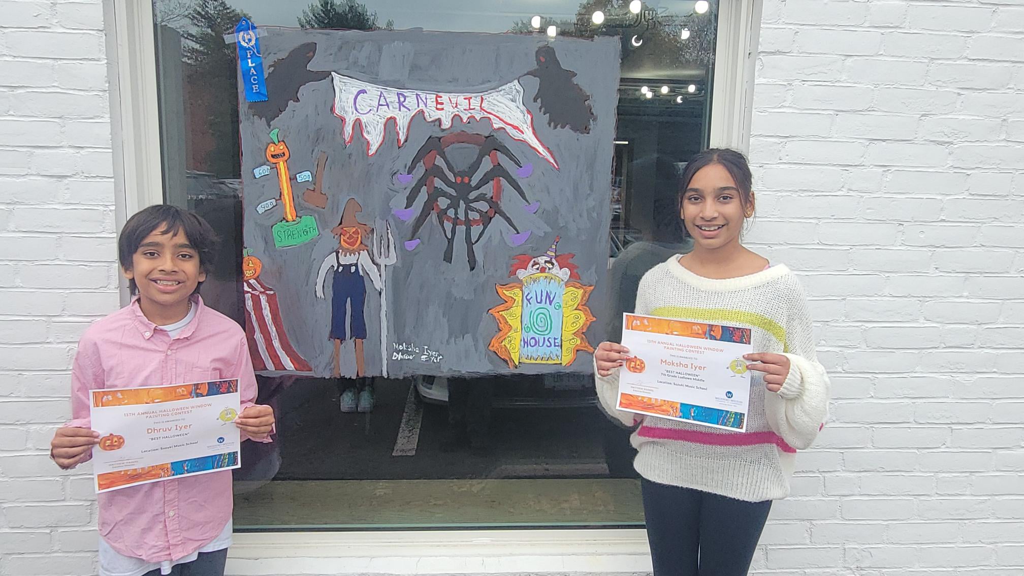 Ludlowe Middle School 7th Grade, Moksha Iyer with helper Dhruv Iyer