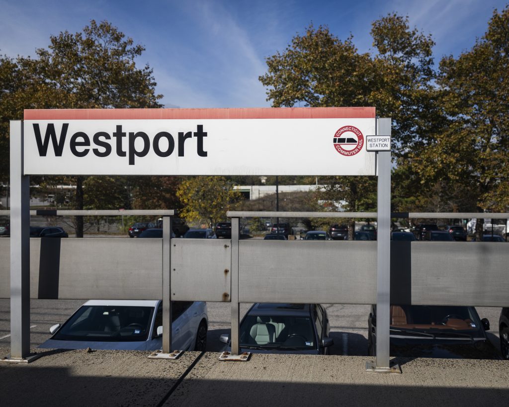 Westport Station platform sign - Photo Tessa Bury