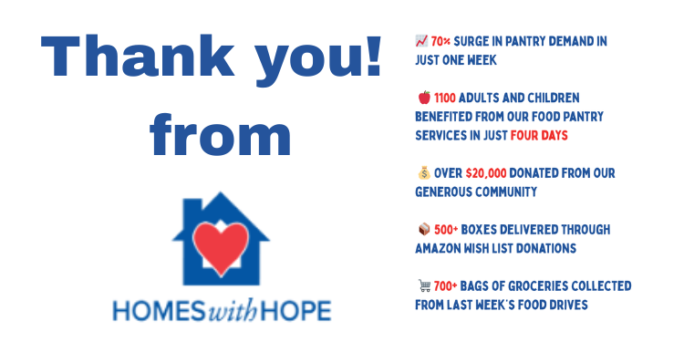 Thank you, Westport, from Homes with Hope