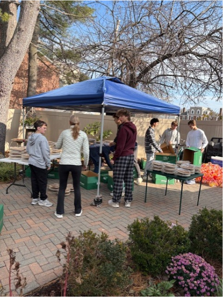 SLOBs on pie duty at the Gillespie Center - Contributed photo