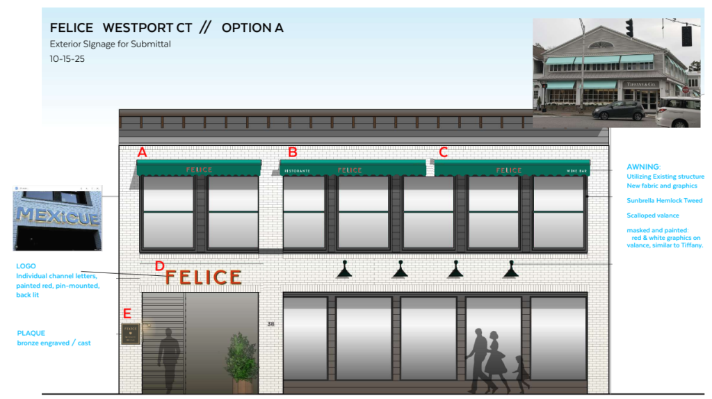 Felice facade, approved by the ARB and HDC - Photo Town of Westport