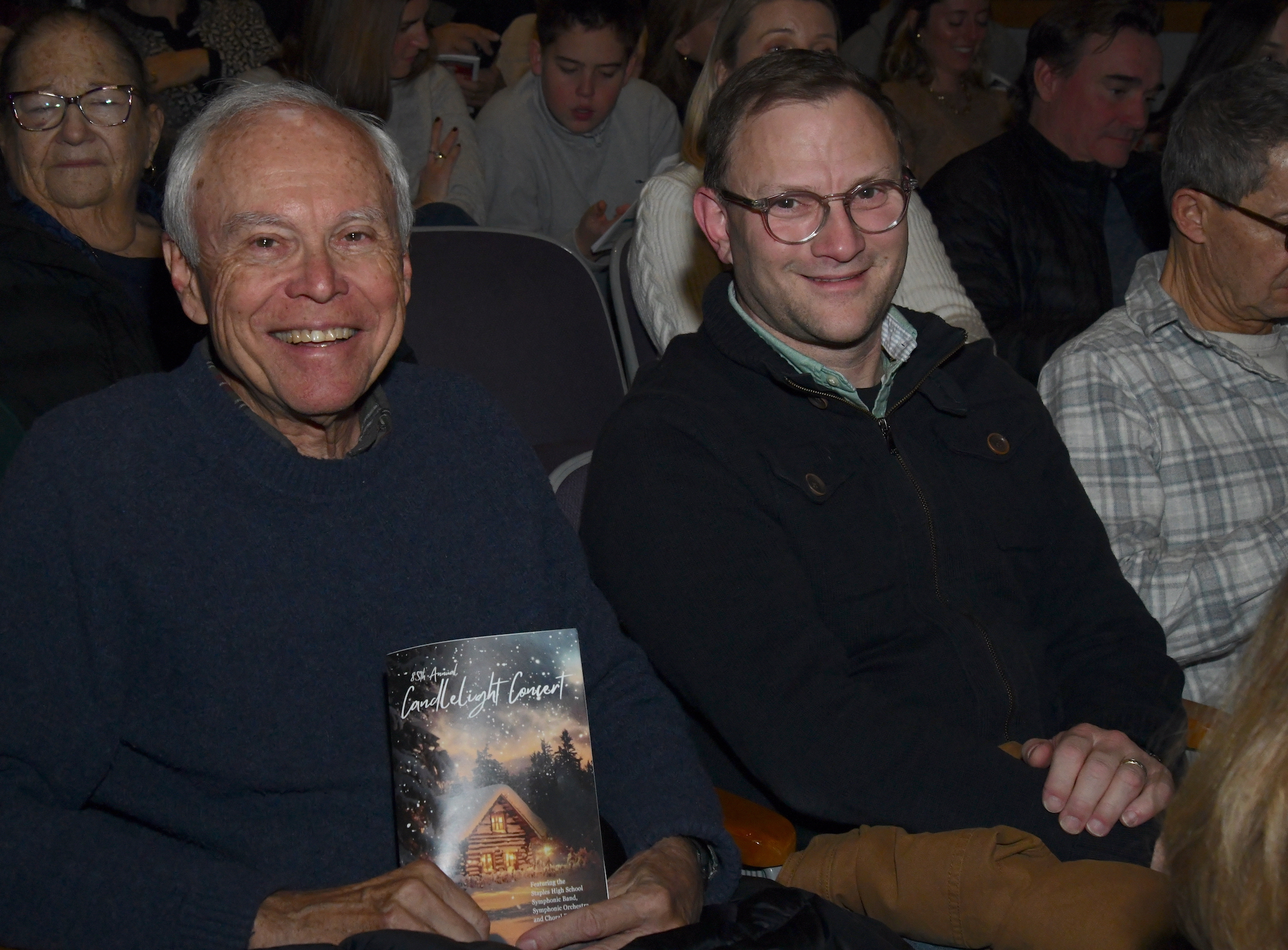 Bob Mitchell with Saugatuck Congregational's new pastor Rev. Dr. Steven Savides