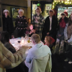 Staples choir singers bring holiday cheer to Saugatuck restaurants