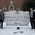 Two longtime arts organizations honored by new signage at Norwalk City Hall