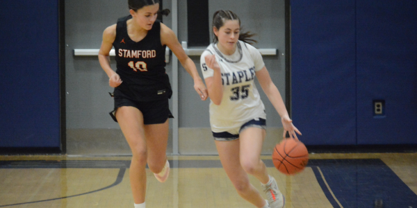 Sadie Katzner in action this winter. Katzner had eight points in Friday's win - Photo Andy Hutchison