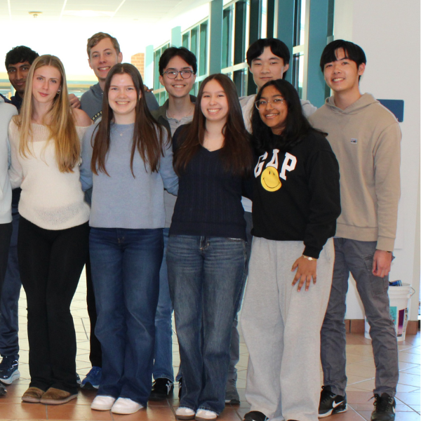 Front row Ava Carter, Carly Mulhern, Olivia Morgeson, Uma Choudhury. Back Jay Hari, Miles Kahn, Rei Seltzer, Anderson Seo, Andersen Yee - Photo Westport Public Schools