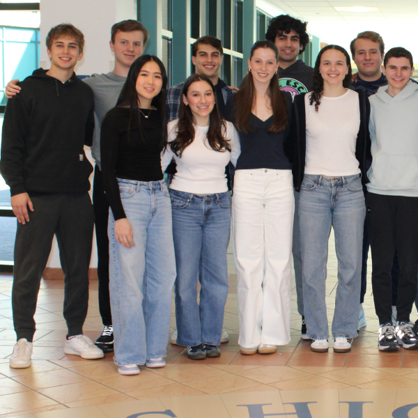 Front row Isabel Jo, Taylor Serotta, Olivia Cohn, Emma Asiel, Jake Shufro. Back Matthew Tybur, Gunnar Eklund, Nolan Francis, Rajan Sekhar, Kevin Cano - Photo Westport Public Schools
