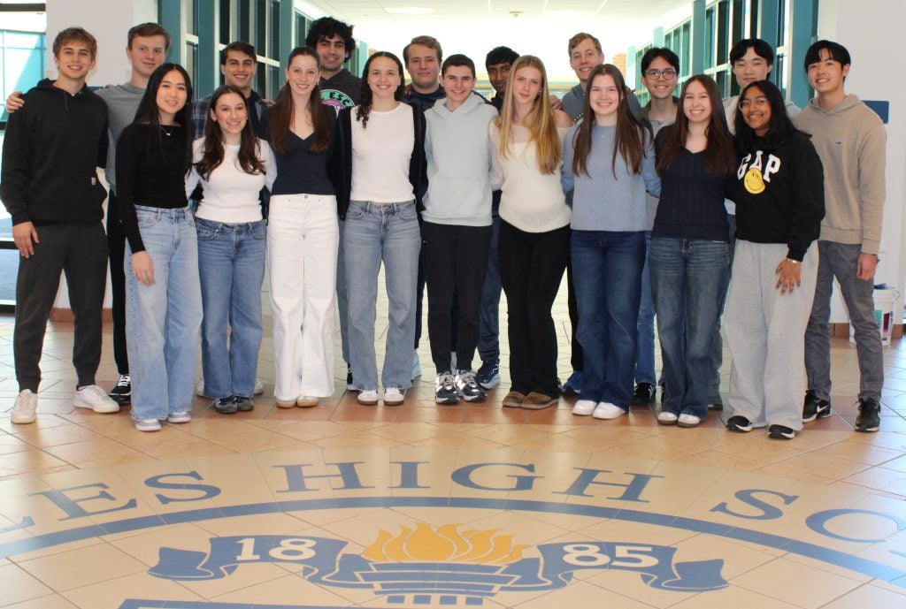 Staples High Honors students, 2026. Names below - Photo Westport Public Schools
