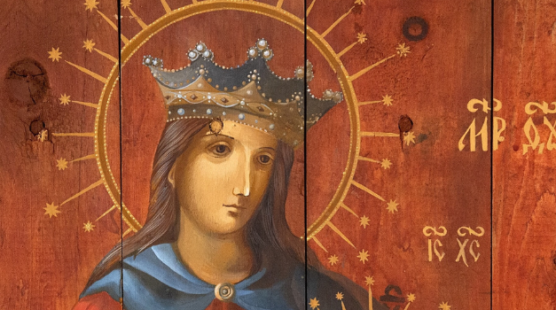 “Icons on Ammo Boxes” explores the intersection between art and war