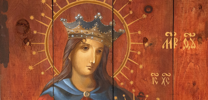 “Icons on Ammo Boxes” explores the intersection between art and war