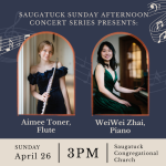 Saugatuck concert to feature flute and piano on April 26