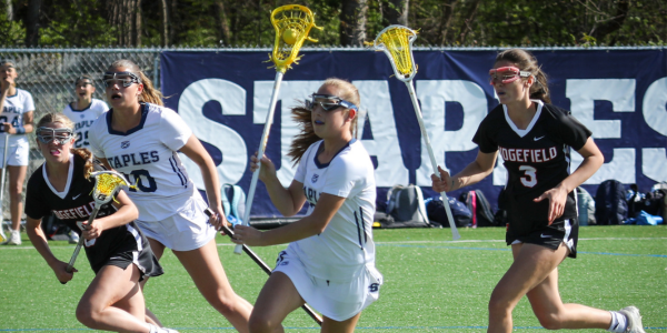 Staples girls lacrosse splits a pair
