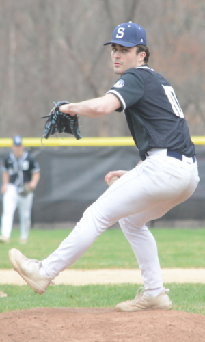 Charlie Fitch, shown earlier this spring, beat Danbury on 59 pitches - Photo Andy Hutchison