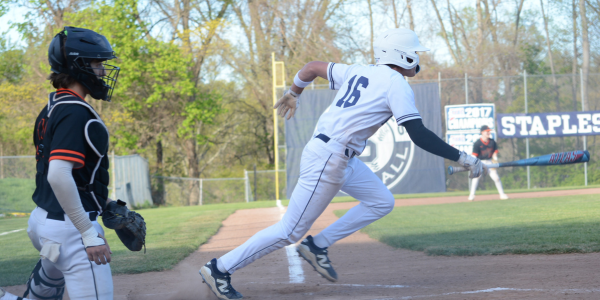 Chase Landgraf bats during a home game this spring - Andy Hutchison photos