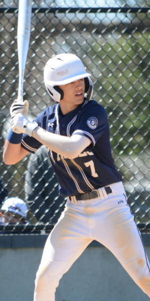 Jules Cicero bats during a game this spring. Cicero had two extra-base hits and scored a run in Wednesday's win - Photo Andy Hutchison
