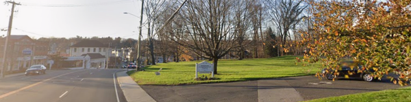 The entrance to the Saugatuck Congregational Church, heading south on Post Road East towards downtown - Contributed photo