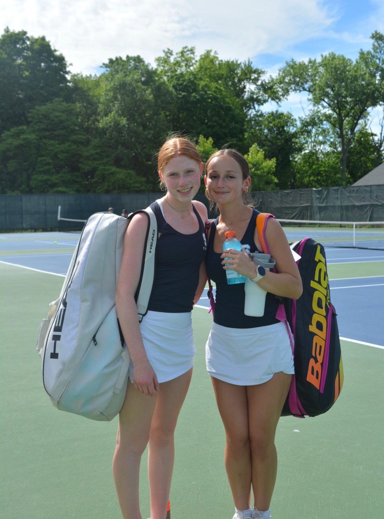 Third doubles Emme Steinberg Dylan Lehrer