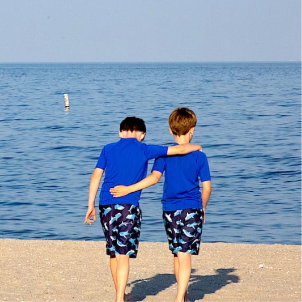 Brothers at Compo Beach, July 2022 - Photo Jarret Liotta