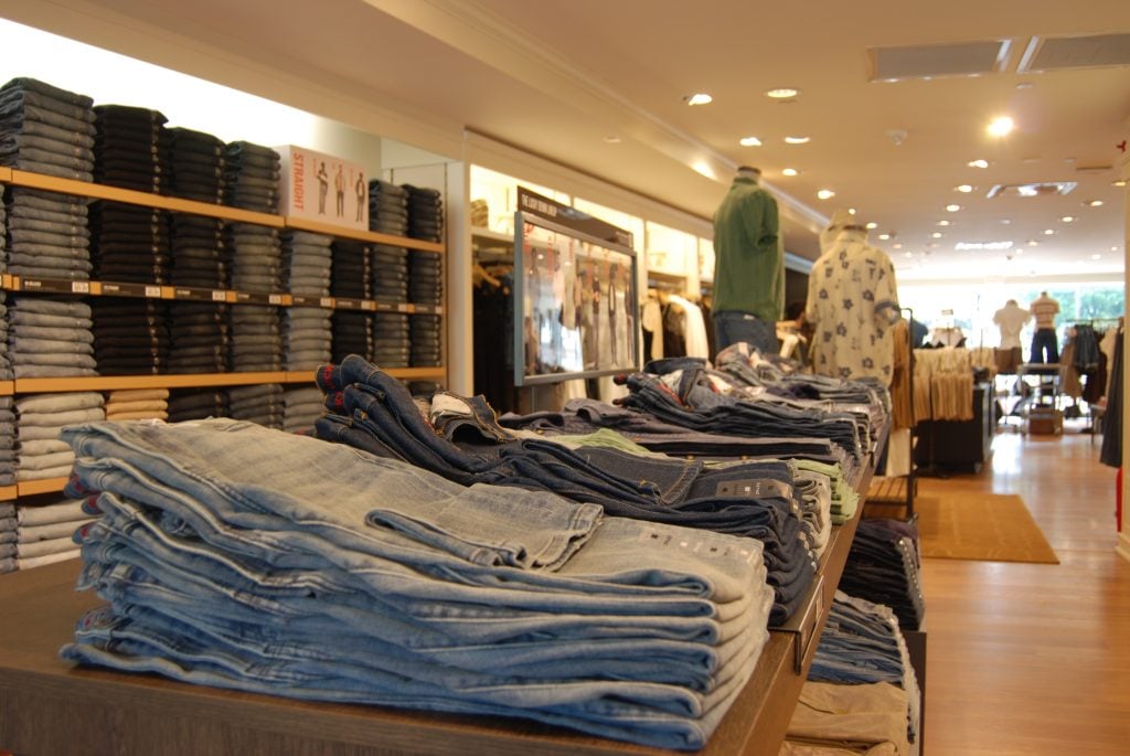 Men's jeans at the new Lucky Brand store on Main St. - Photo Westport Journal
