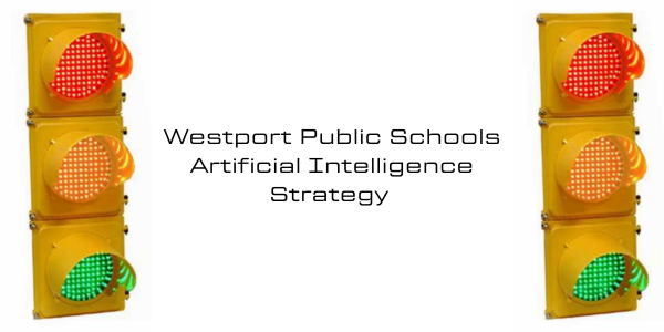 Green, yellow and red lights on school AI