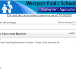 Help wanted at Westport schools