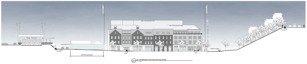 Riverside elevation of Spinnaker's plan for 606 Riverside Avenue - Image Beinfield Architects