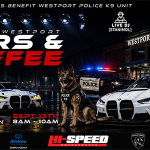 Westport K-9 unit benefits from cars and coffee Sunday