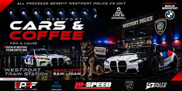 Westport K-9 unit benefits from cars and coffee Sunday